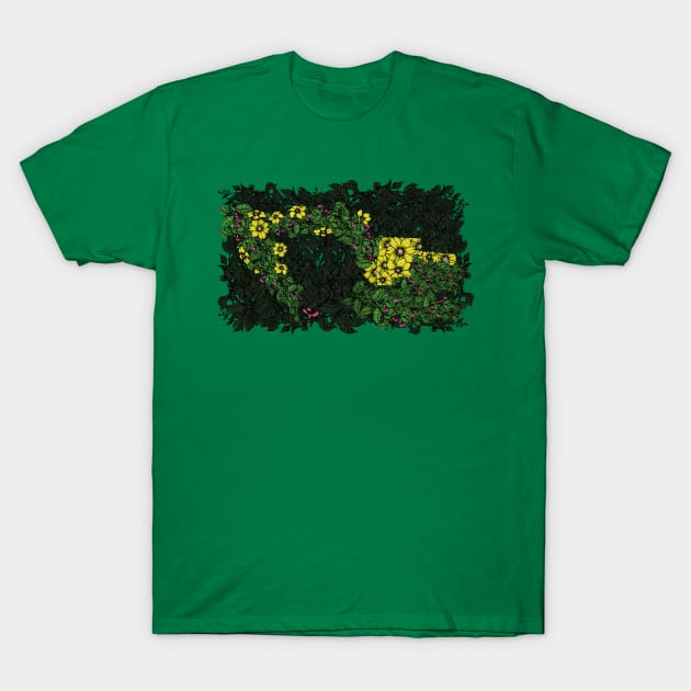 Excavator Flora T-Shirt by damnoverload